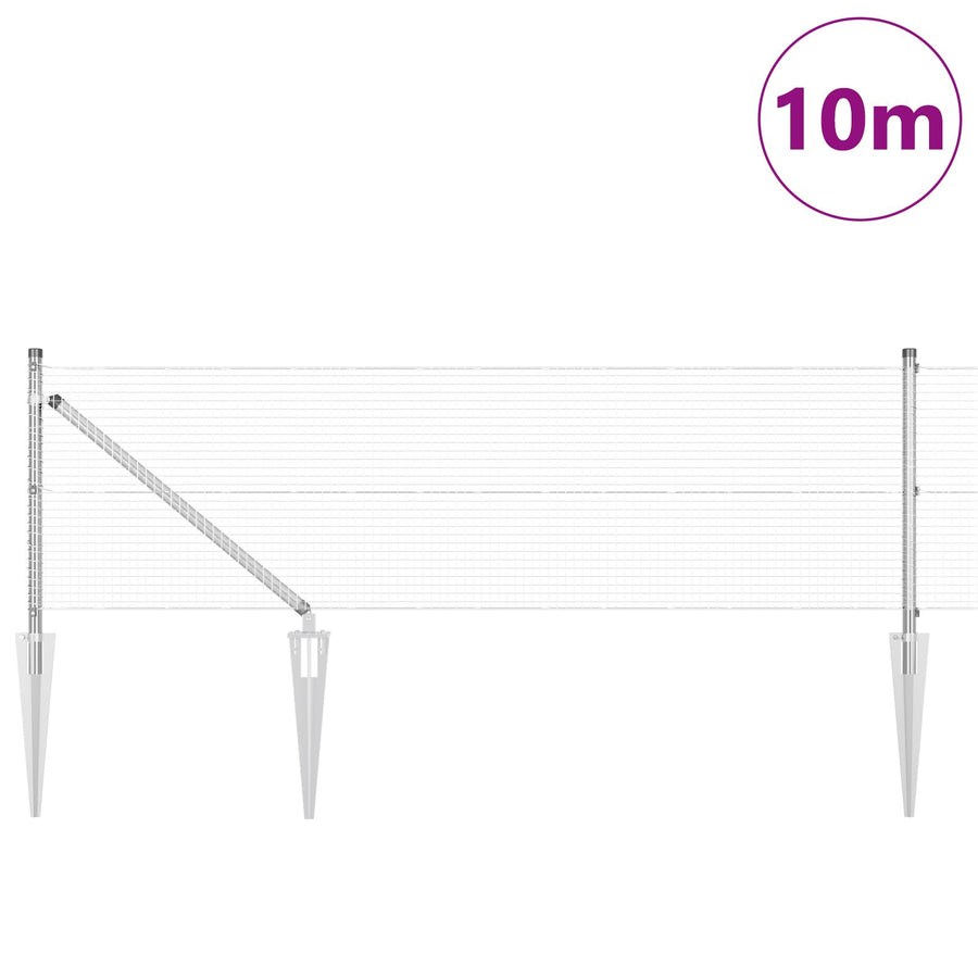 Gegalvaniseerd Draadhek Met 7 Spike Posts 0.6X10 M Gegalvaniseerd Staal Gegalvaniseerd Staal