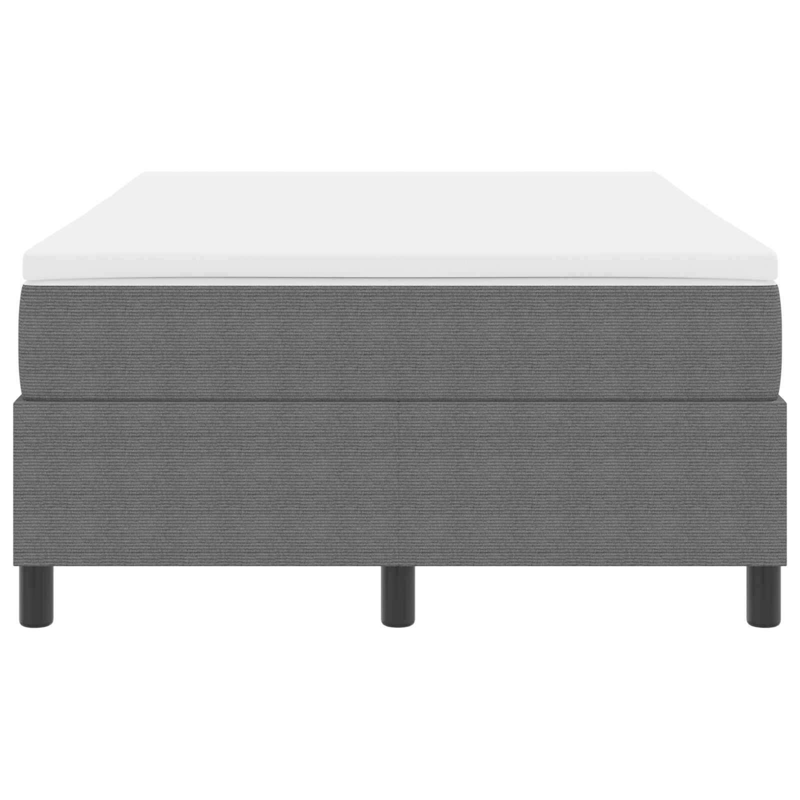 Boxspring Bed Met Matras Lichtgrijs 120X200 Cm Corduroy Stof