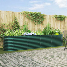 Tuin Verhoogd Bed Gegalvaniseerd Staal 400 x 80 x 81 cm Groen