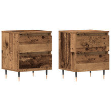 Nachttafels 2 Stuks Oud Hout 40X35X50 Cm Gelaagd Hout