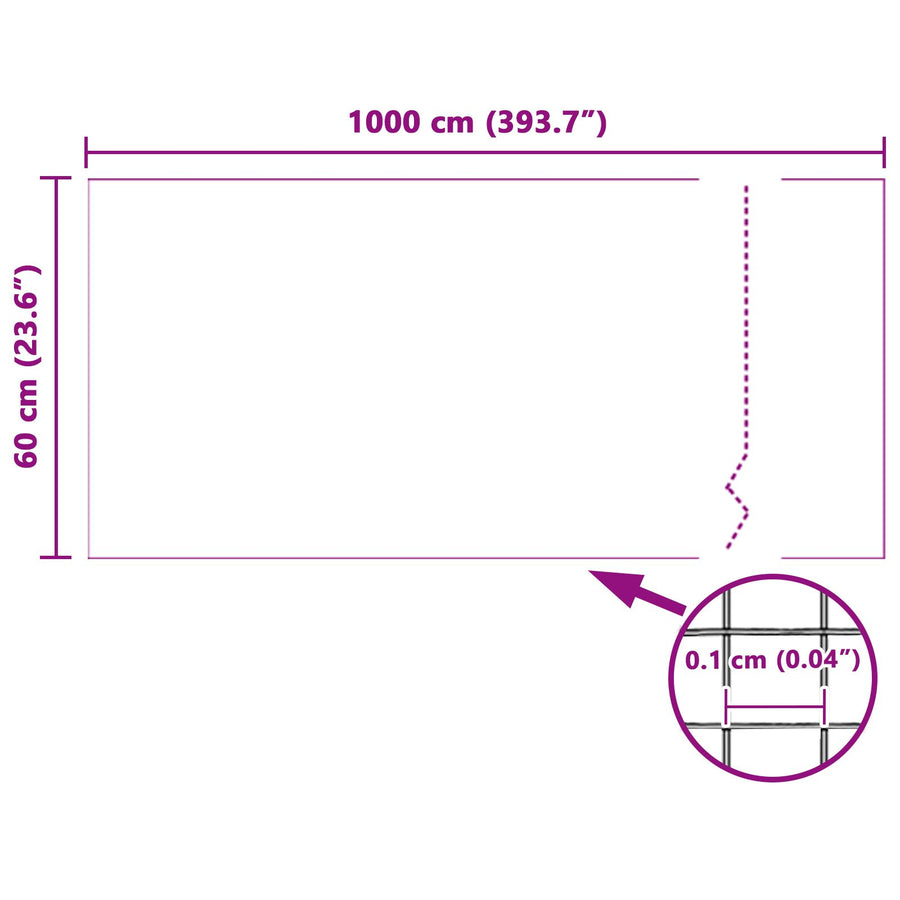 Insectenmesh Scherm Glasvezel Wit 60 x 1000 cm