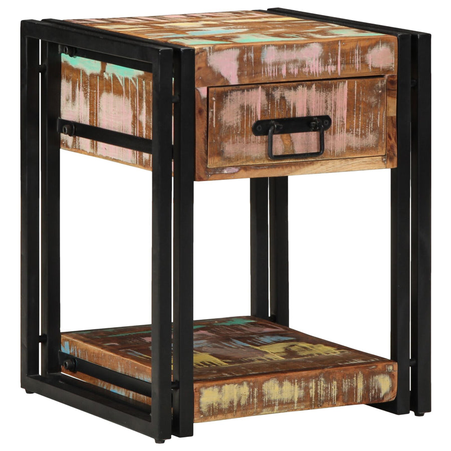 Nachtkastje 1 40 x 40 x 50 cm Massief gerecycled hout