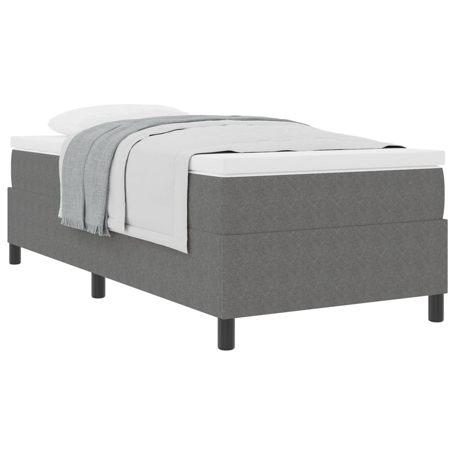 Boxspringbed Met Matras Lichtgrijs 80X200 Cm Corduroy Stof