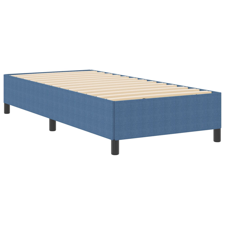 Bed Frame Corduroy Stof Blauw 90 x 200 cm