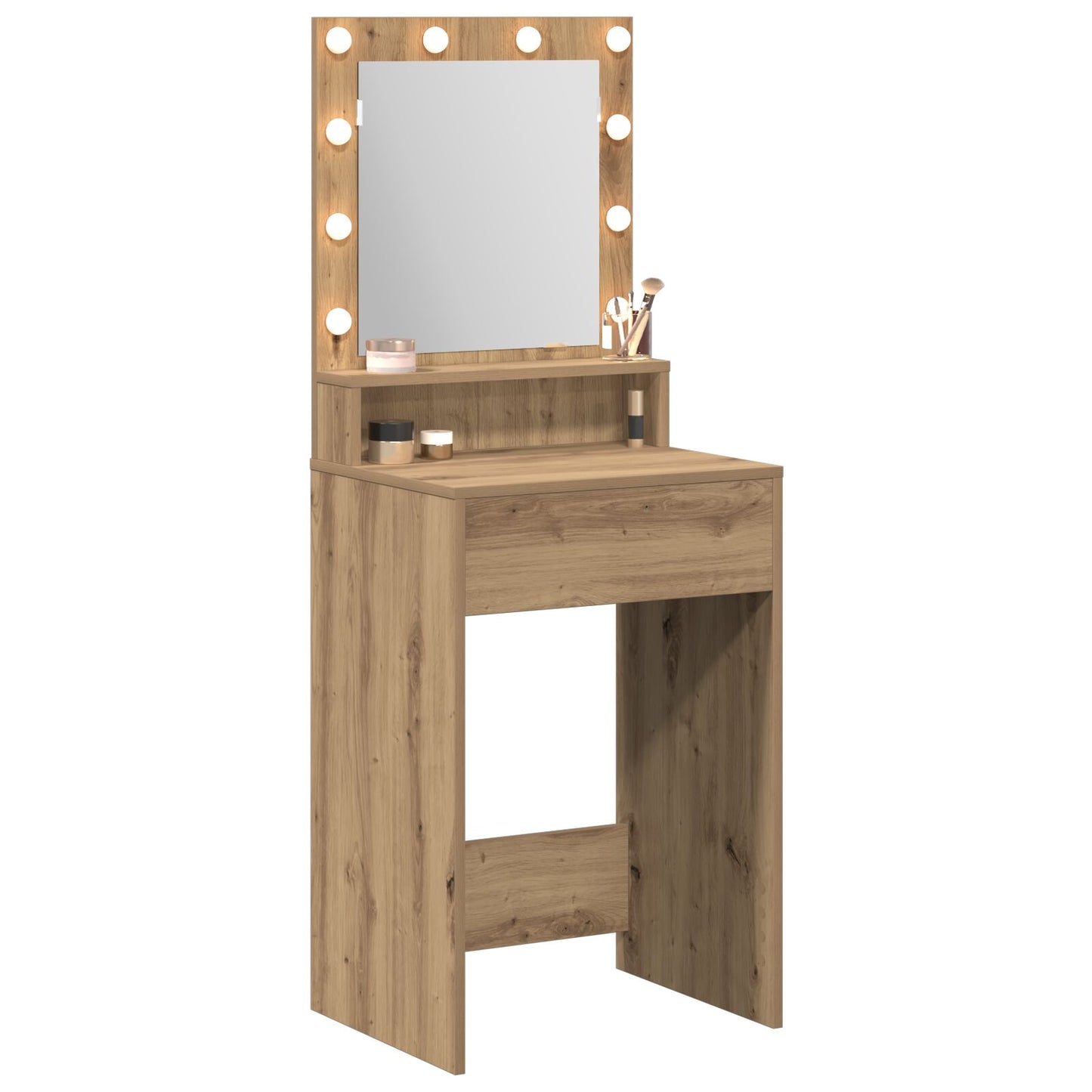 Kaptafel Met Led-Verlichting Artisan eiken 50 x 41 x 135 cm