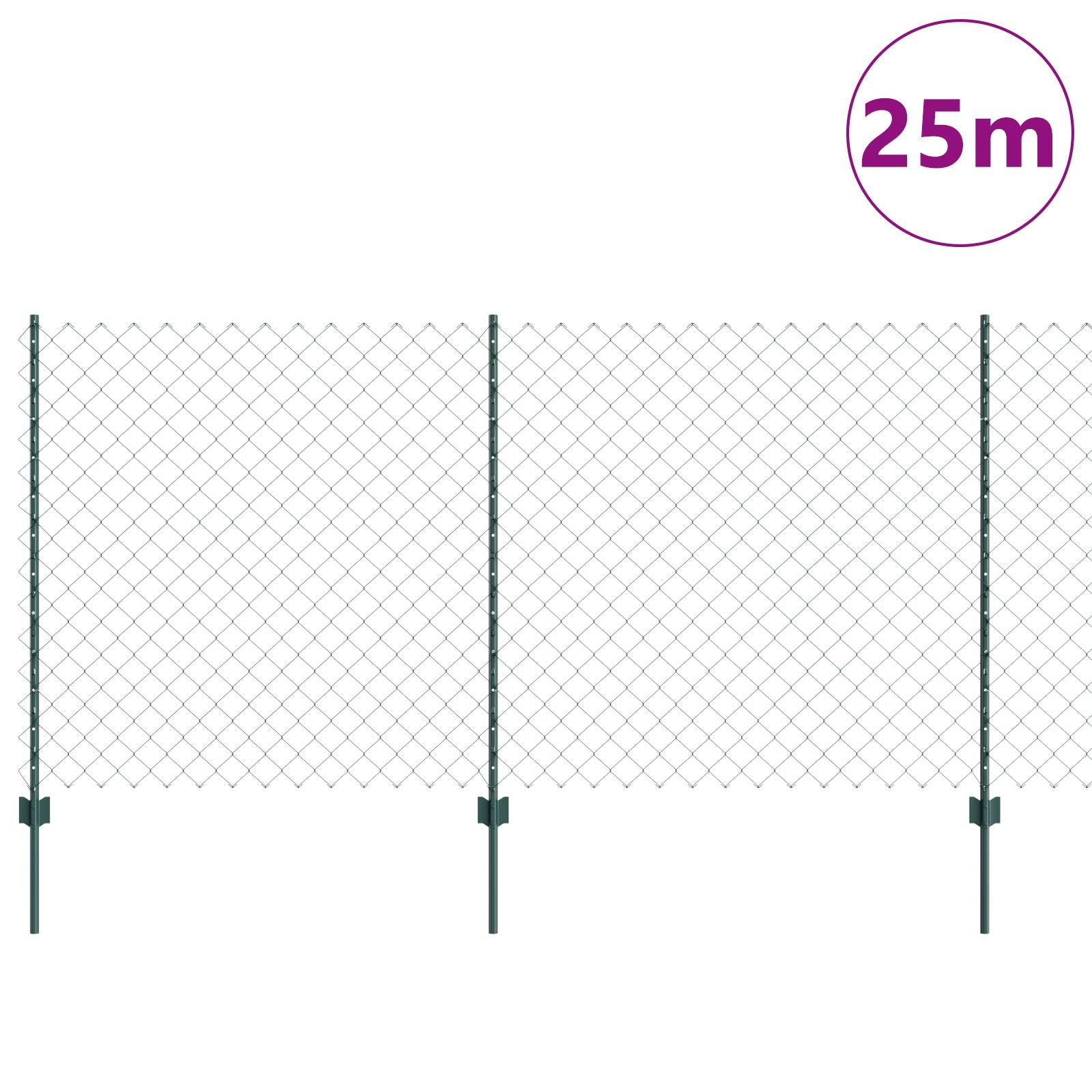 Ketenlinkafscheiding Met 22 U Palen Groene 1.2X25 M Staal