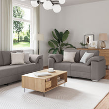 3-Delige Bankset Met Kussens In Taupe Stof