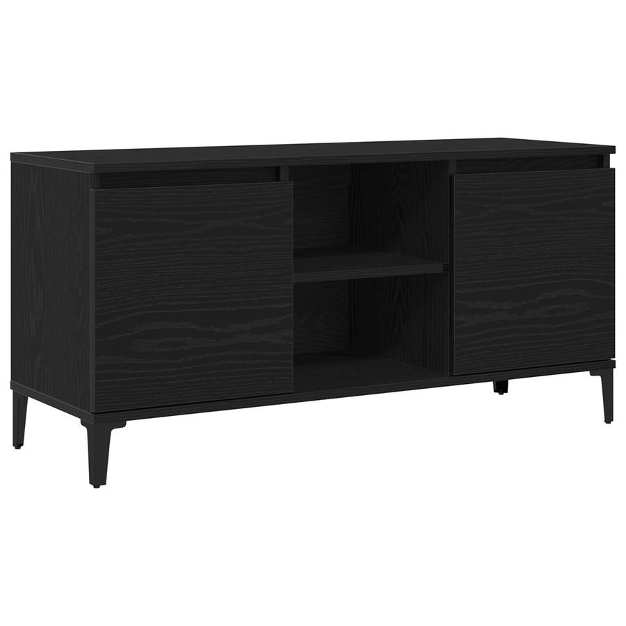 Tv-Kast Zwart Eiken 102X35X50 Cm Bewerkt Hout