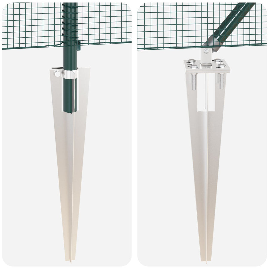 Gelaste Draadomheining Met 13 Spijker Palen Groen 0.8X100 M Staal Gegalvaniseerd Staal