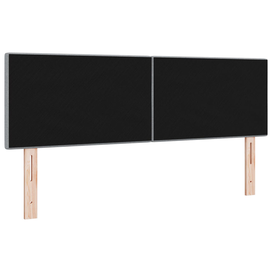 Hoofdbord Met Knopen Stof Lichtgrijs 140 cm Laag hoofdbord
