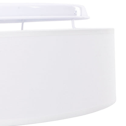 Plafondlamp Inbouw Ø 38 Cm Stof E27 Ø38 x 13,5 cm Wit zonder sterrenlampenkap