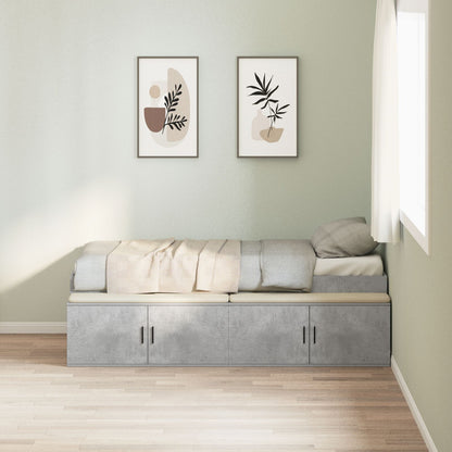 Opslagbedframe Betonnen Grijs 80X200 Cm