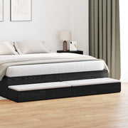 Bedside tables with drawer Black Oak 200 x 36.5 x 16.5 cm Engineered wood