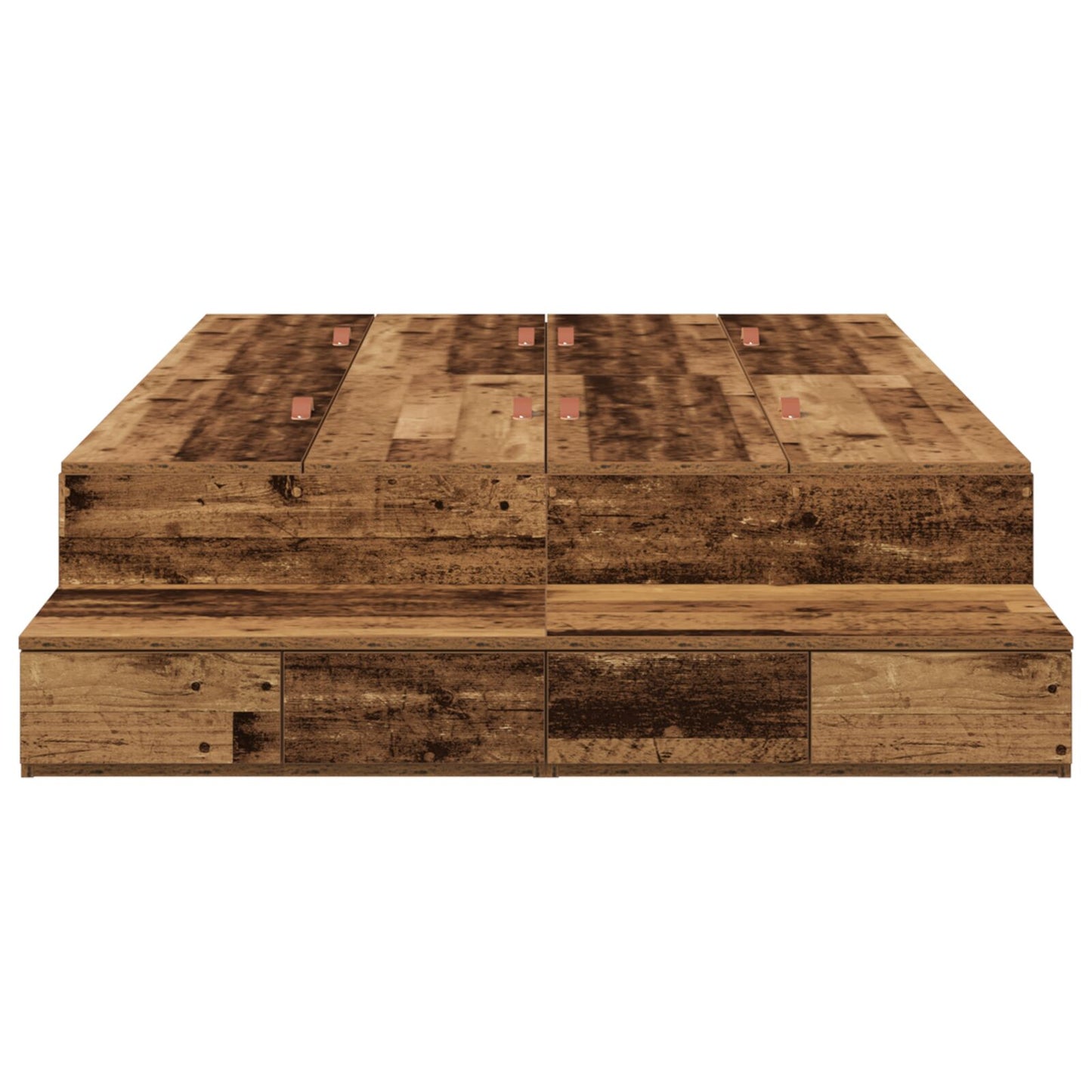 Opslagbedframe Oude Hout Massief Hout 120 X 190 Cm Opslagbedframe Artisanaal Eiken