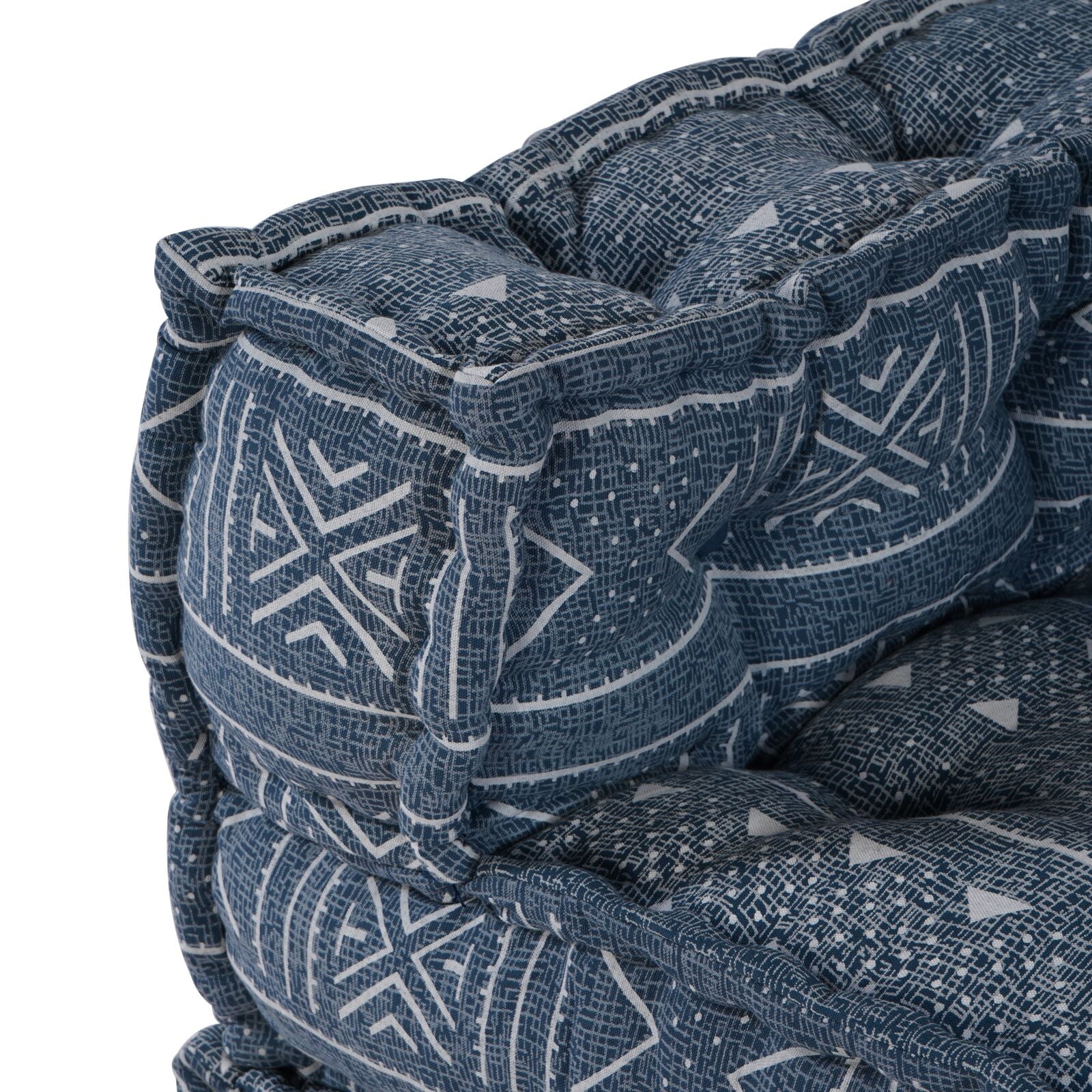 Modulaire Poef Indigo 70X70X54 Stof Indigo Print 70 x 70 x 54 cm Middelgrote bank
