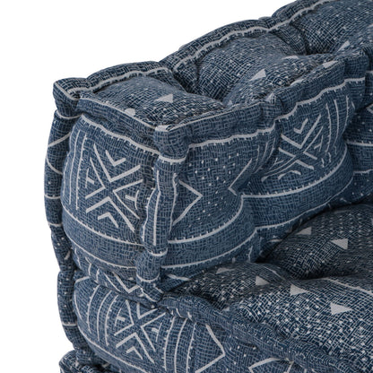Modulaire Poef Indigo 70X70X54 Stof Indigo Print 70 x 70 x 54 cm Middelgrote bank