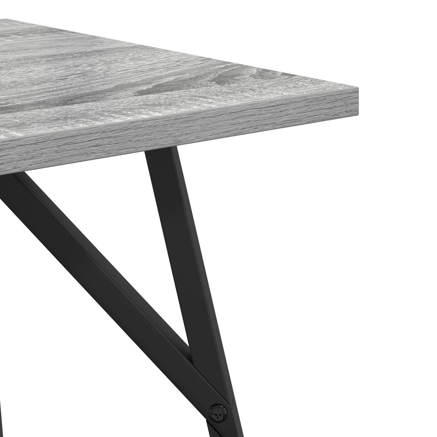 Bijzettafelset Van 2 St Grey Sonoma Hout En Metaal Grijs sonoma