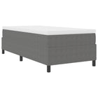 Platform Bed Frame Light Grey 90 x 190 cm Fabric