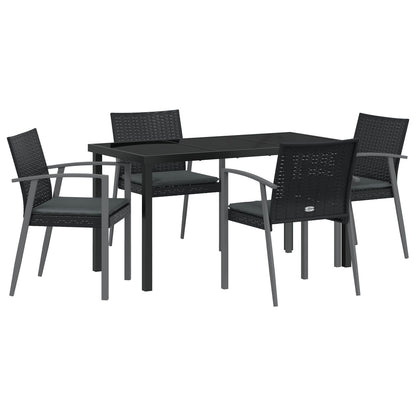 Set Van 3 Zwart Pe Rattan, Staal 56,5X57X83 Cm Duurzaam