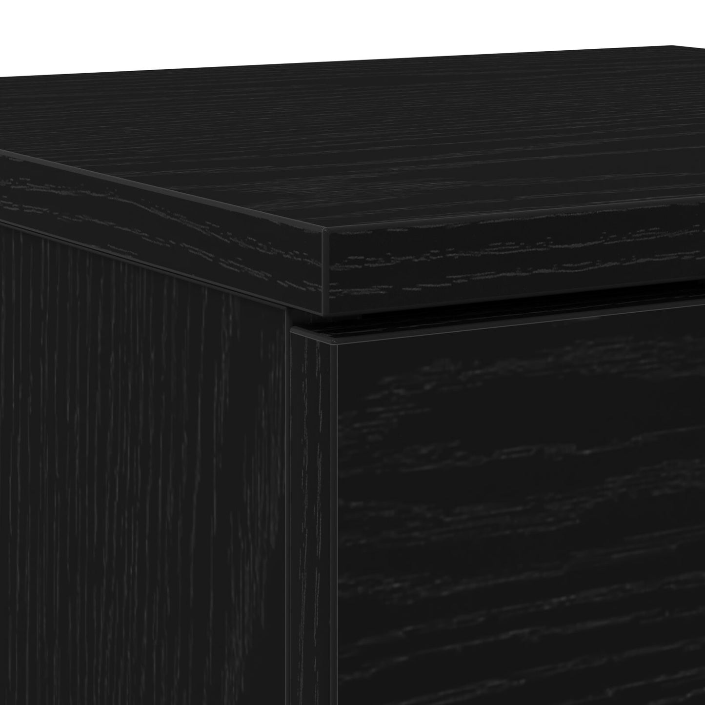Sideboards 2 Stuks Zwart Eiken 30X30X70 Cm Bewerkt Hout