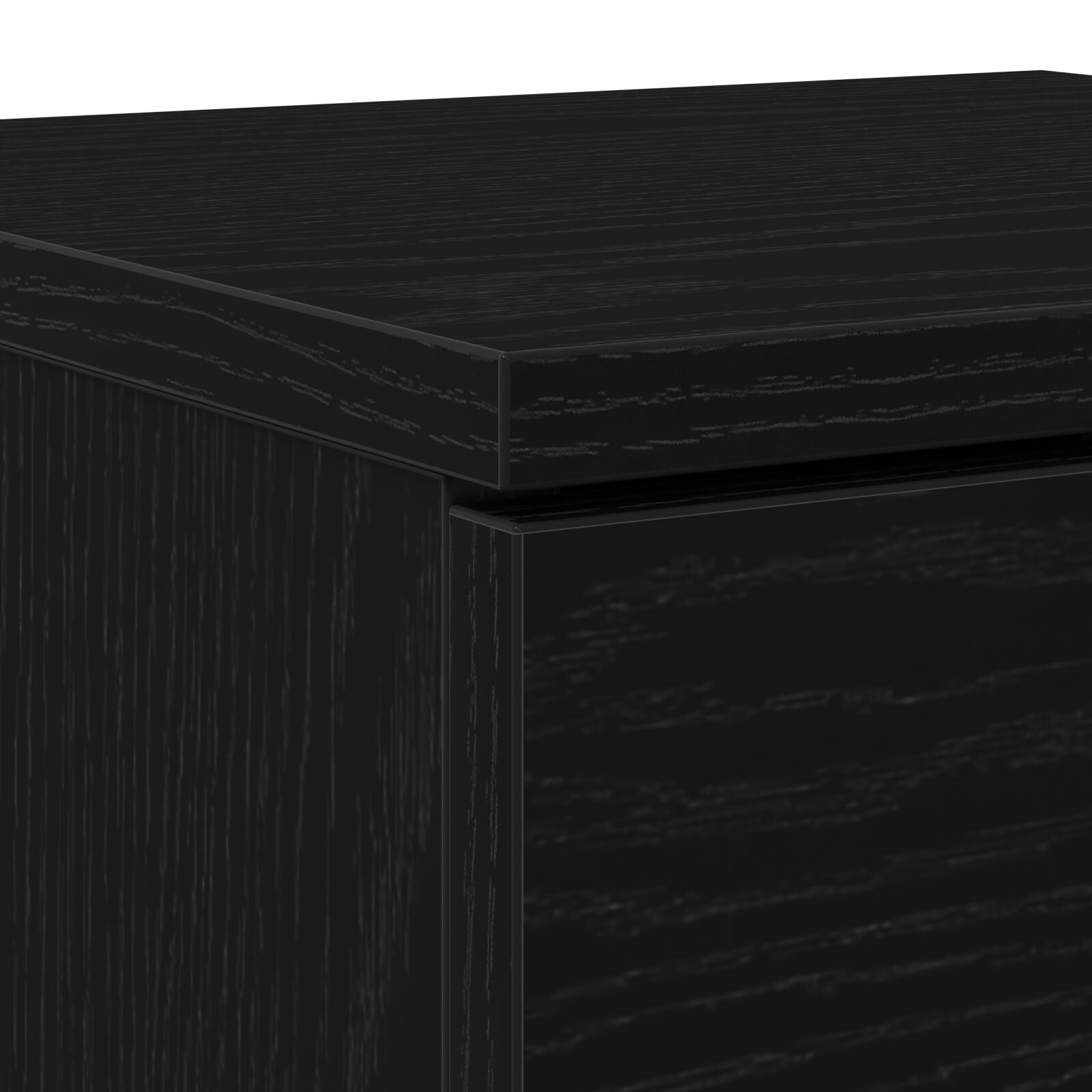 Sideboards 2 Stuks Zwart Eiken 30X30X70 Cm Bewerkt Hout