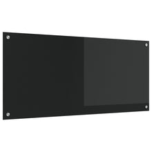 Keukenachterwand 110X50X0,6 Cm Gehard Glas Zwart 110 x 50 cm