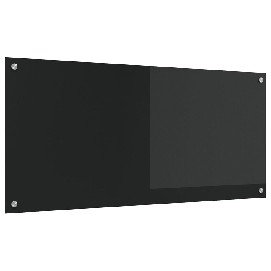 Keukenachterwand 110X50X0,6 Cm Gehard Glas Zwart 110 x 50 cm