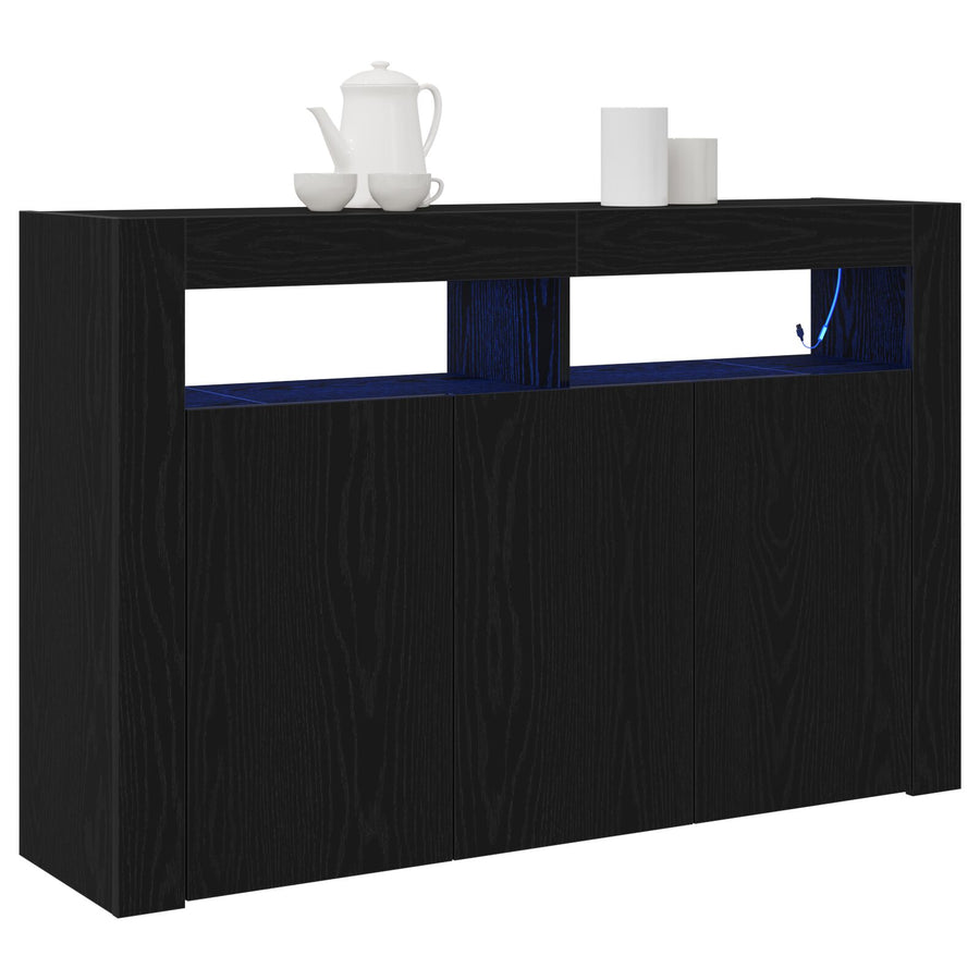 Dressoir Gefabriceerd Hout 116 X 30 X 75 Cm Zwart eiken