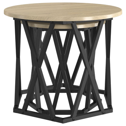 Nesting Bijzettafels 2 Stuks Engineered Hout Sonoma eiken