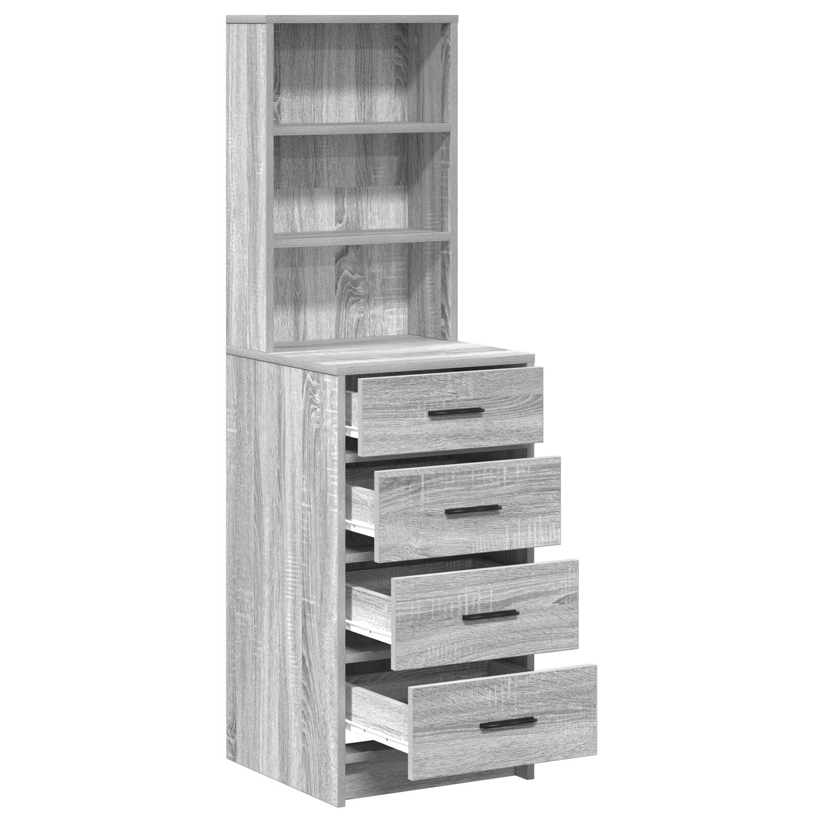 Highboard 40X41X135 Cm Bewerkt Hout Grijs sonoma