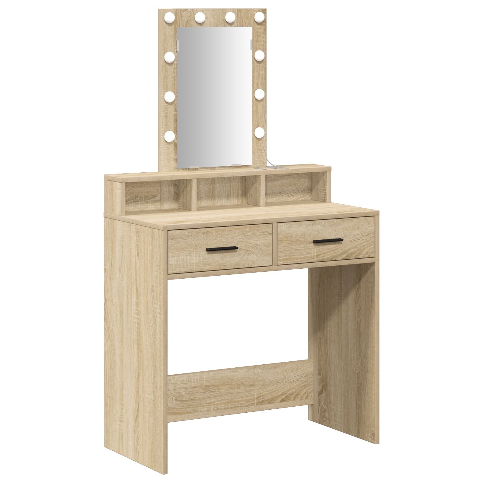 Make-Up Tafel Met Led Verlichting Sonoma eiken 79 x 41 x 140 cm