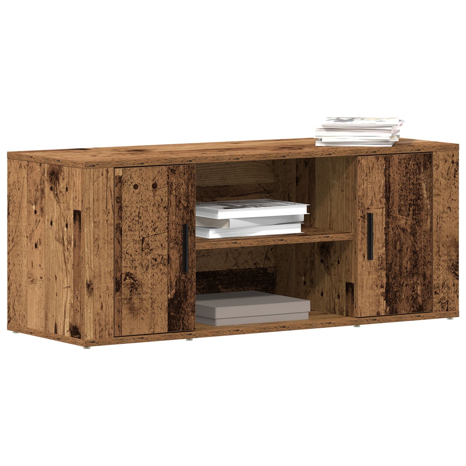 Tv-Kast Oud Hout 100X35X40 Cm Engineered Wood Oude hout