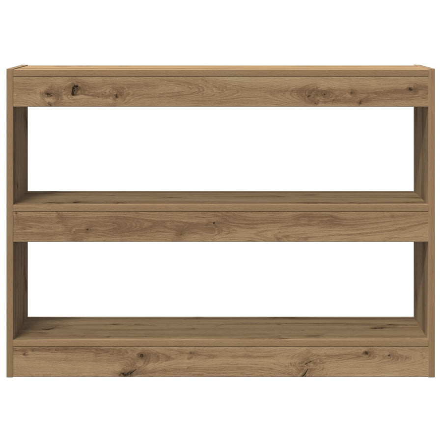 Boekenplank/Room Divider - Artisan Eiken - 100X30X72 Cm - Gemaakt Van Behandeld Hout