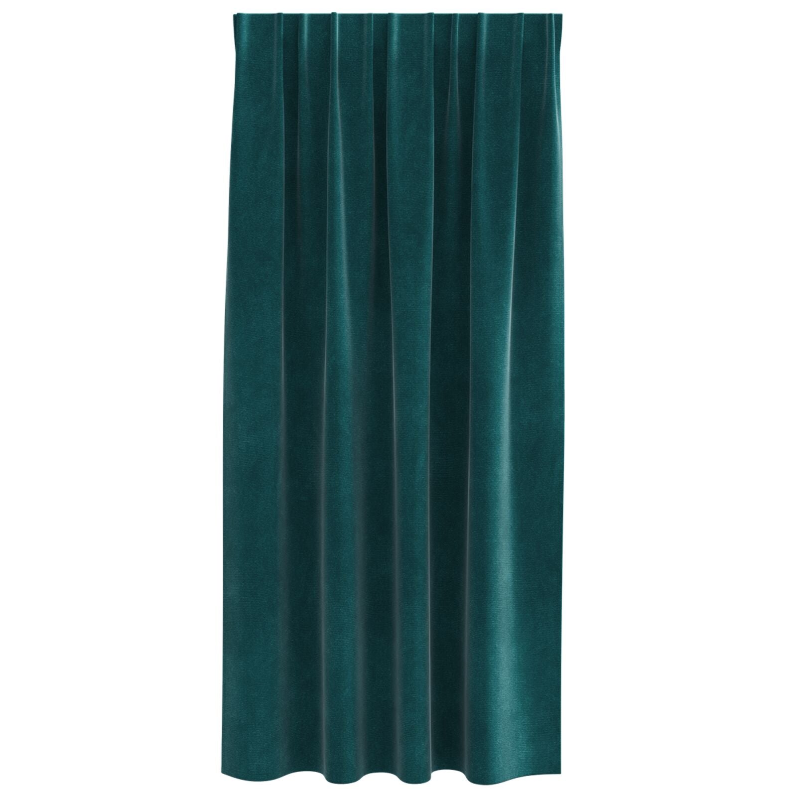 Zwarte Gordijnen Met Bovenband 2 Stuks Velours Donkergroen 140 x 175 cm met ingenaaid tape