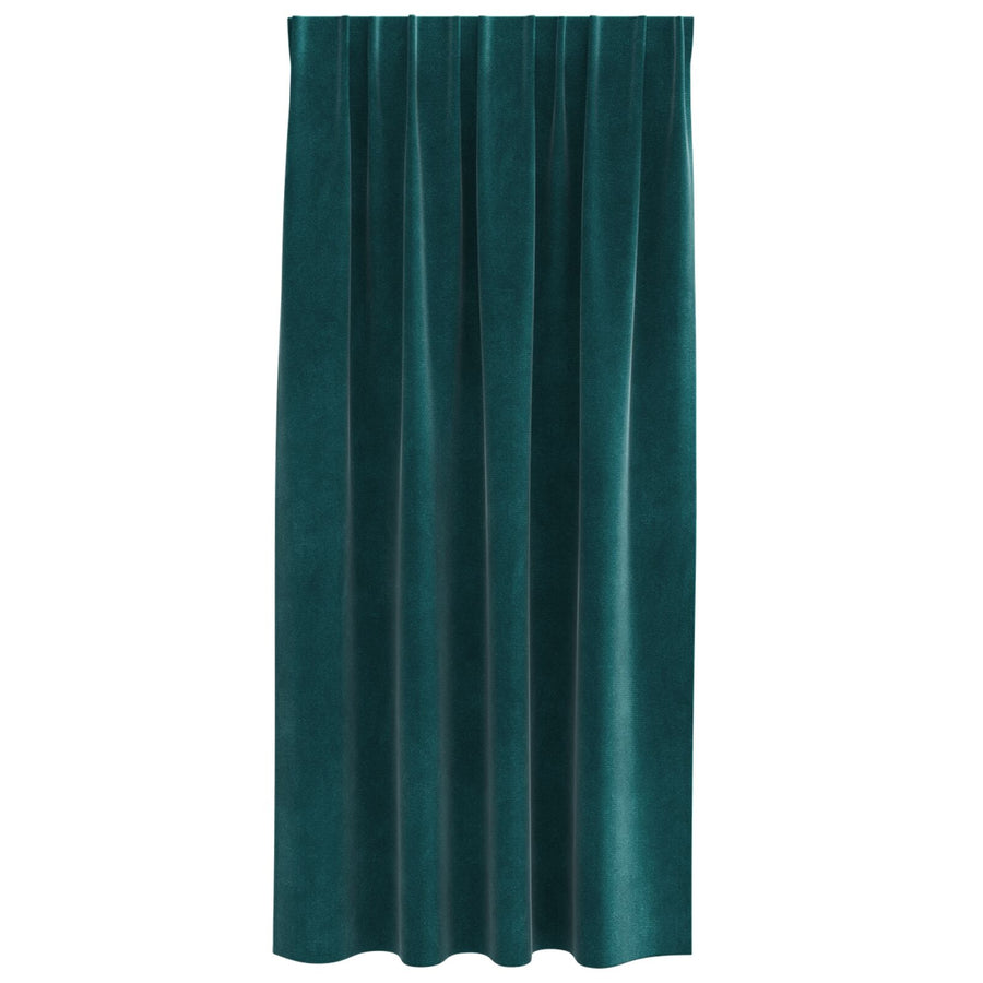Zwarte Gordijnen Met Bovenband 2 Stuks Velours Donkergroen 140 x 175 cm met ingenaaid tape