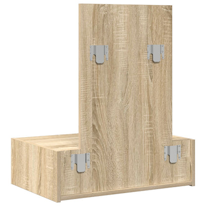 Wandgemonteerde Kaptafel 60 x 40 x 70 cm Sonoma eiken zonder LED