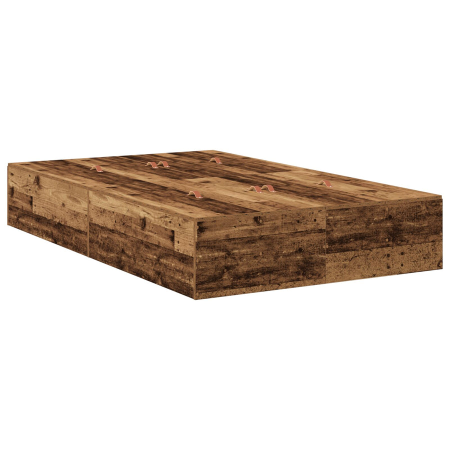 Opbergbedframe Oud Hout 120 x 190 cm