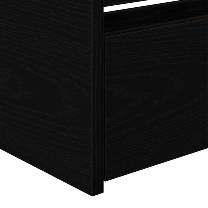 Dagbed Zwart Eiken Bewerkt Hout 90 X 200 Cm Duurzaam Dagbed