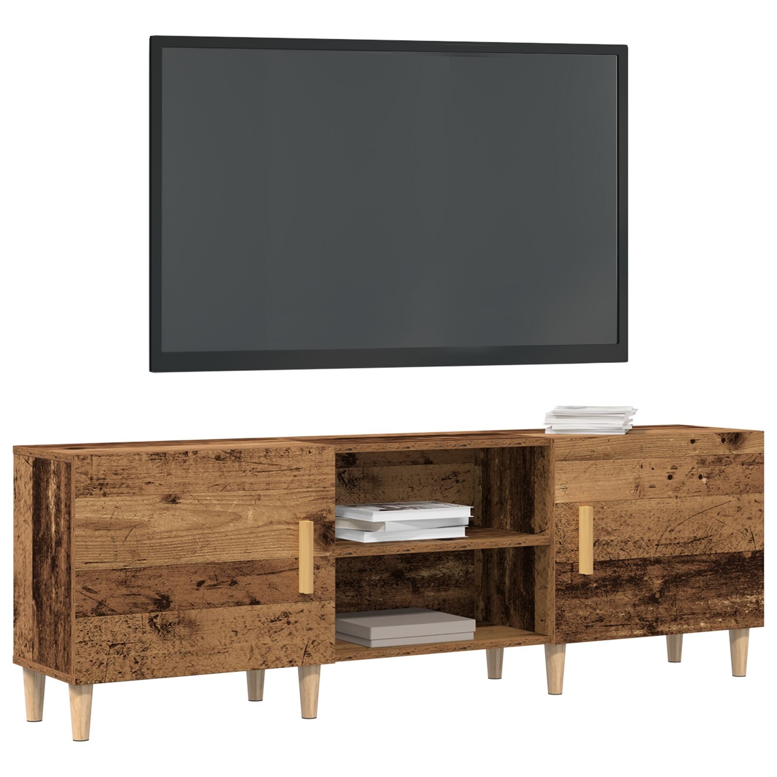 Tv-Kast Oude Hout 150X30X50 Cm Gelaagd Hout