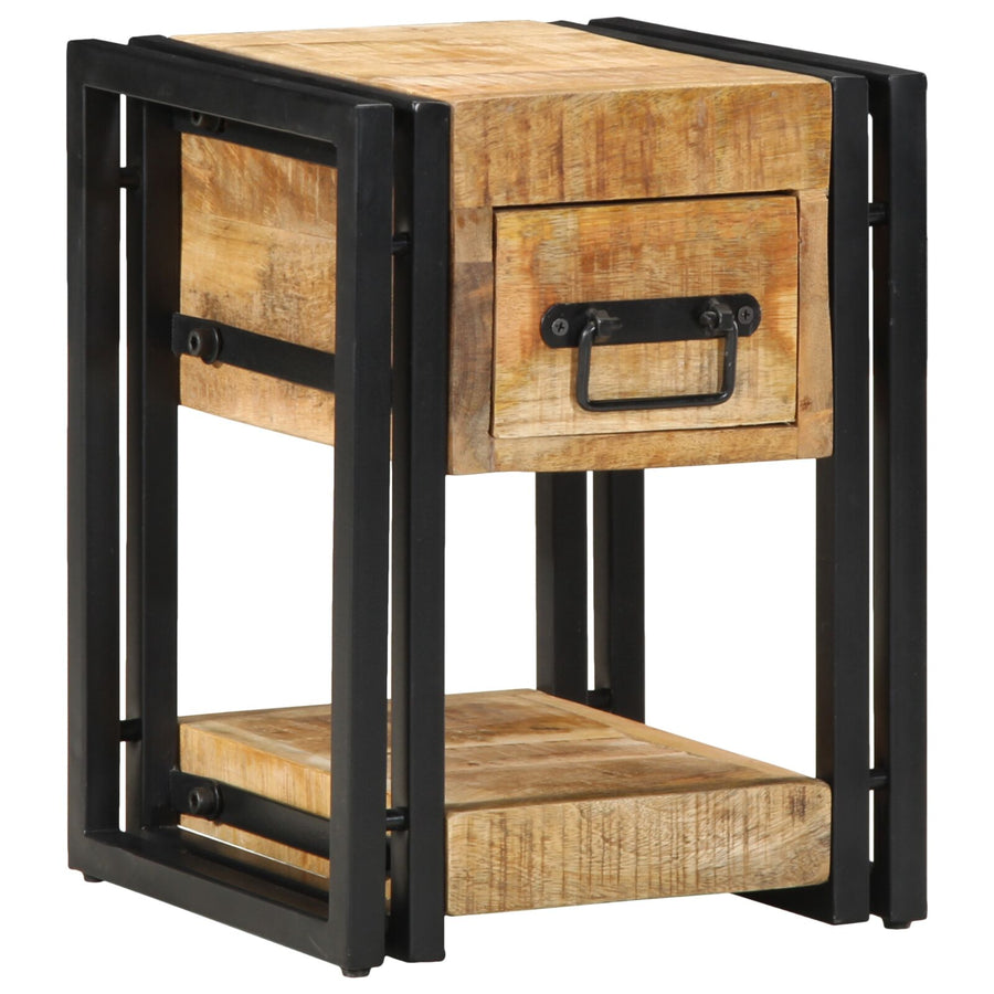 Nachtkast 40X40X40 Cm Massief Mangohout 1 30 x 30 x 40 cm Massief ruw mangohout