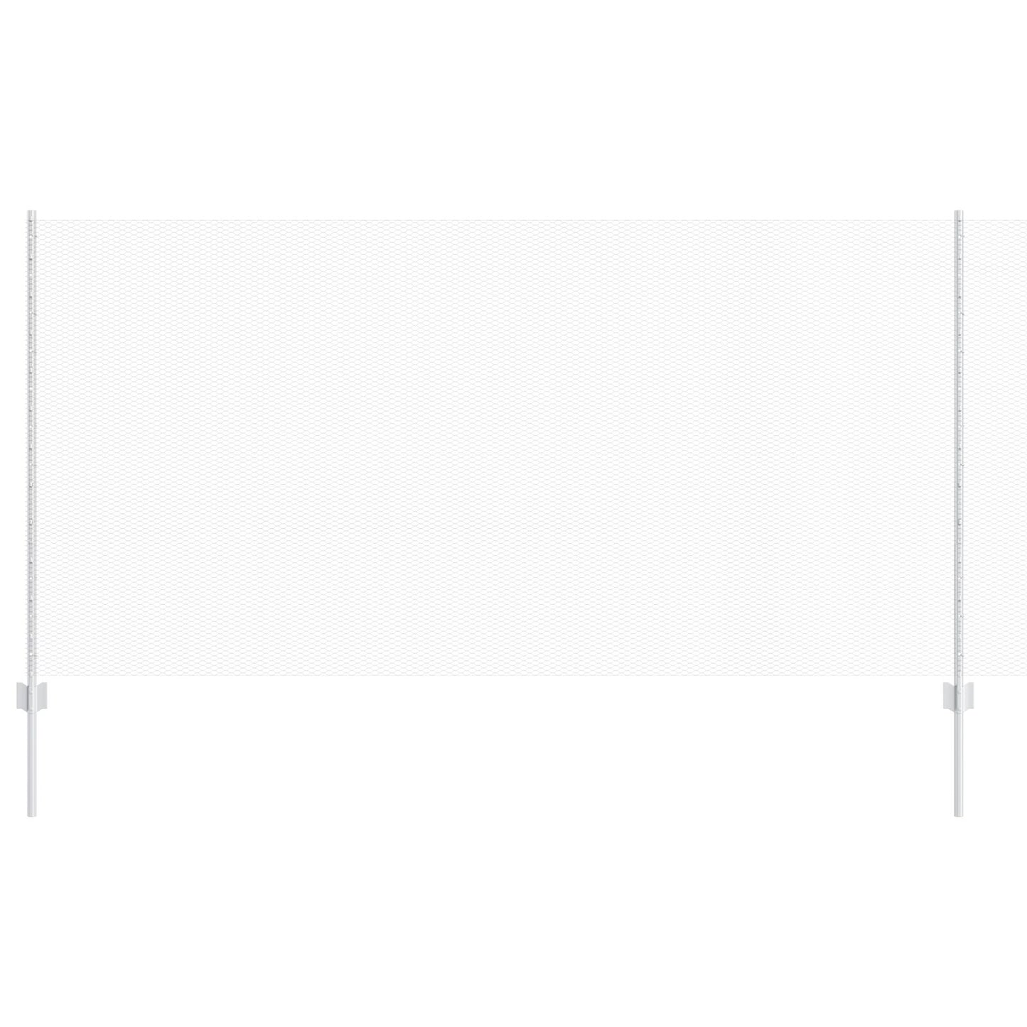 Hekpalen 10 St U-Kanaal 120 Cm Gegalvaniseerd Staal,  Zeshoekig Hek 1,2X10 M Gegalvaniseerd Staal