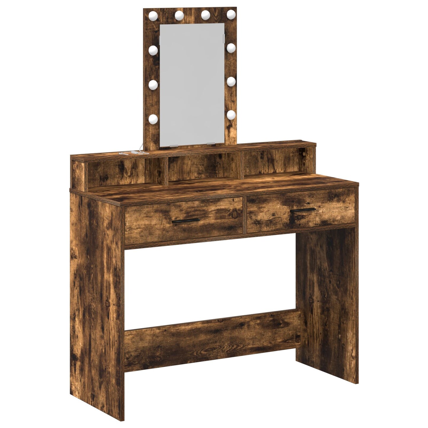 Kaptafel Met Led-Verlichting Gerookt eiken 100 x 41 x 140 cm