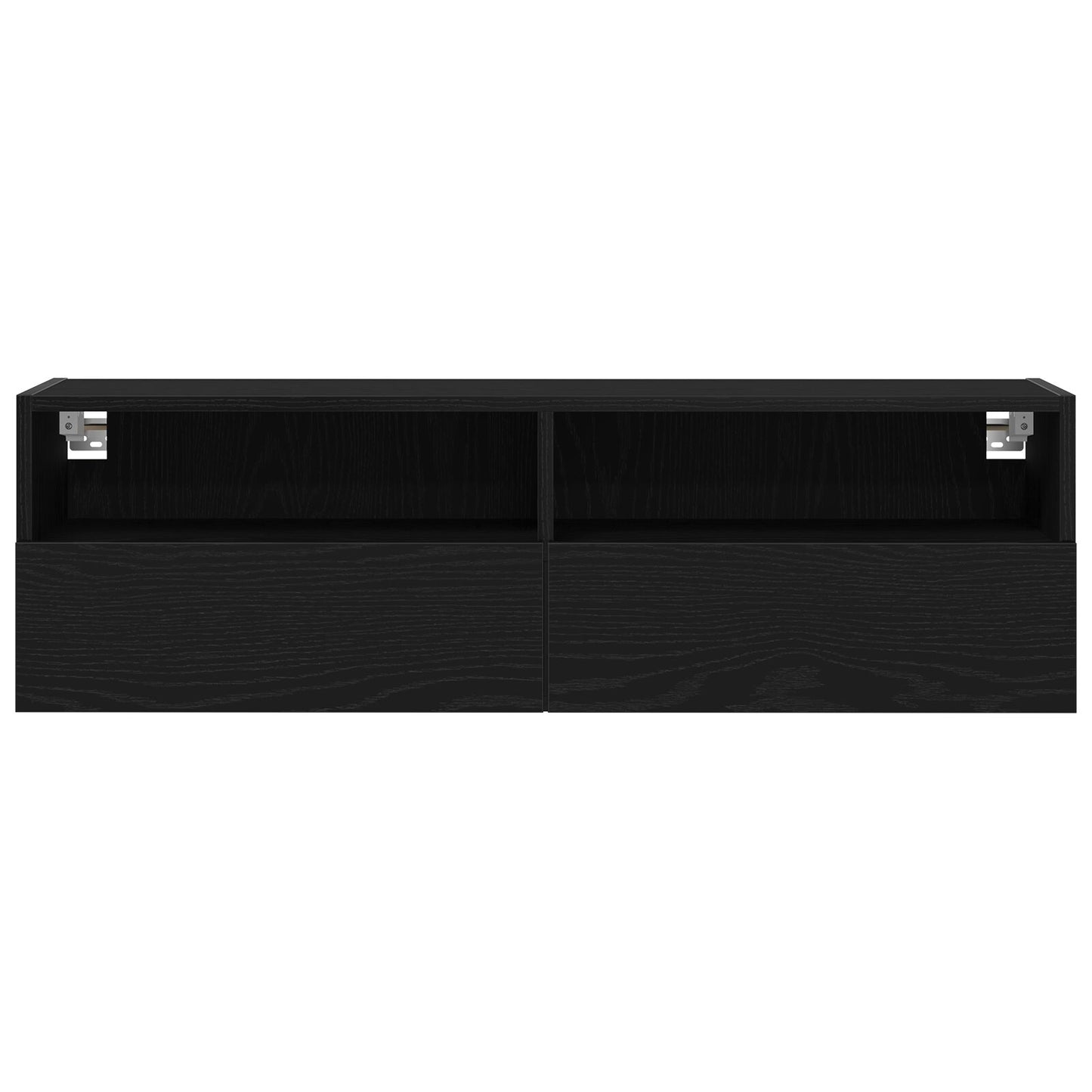 Tv Wandelementen 2 St Bewerkt Hout Zwart eiken