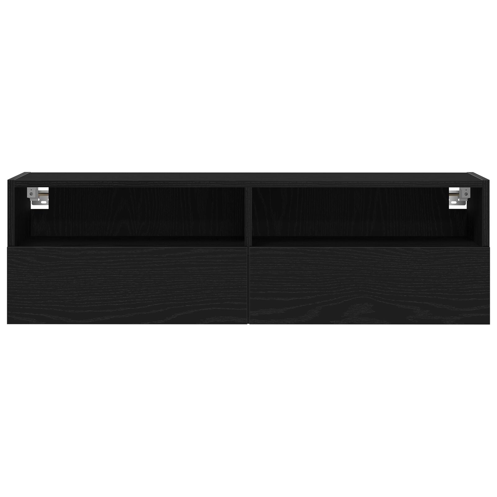 Tv Wandelementen 2 St Bewerkt Hout Zwart eiken