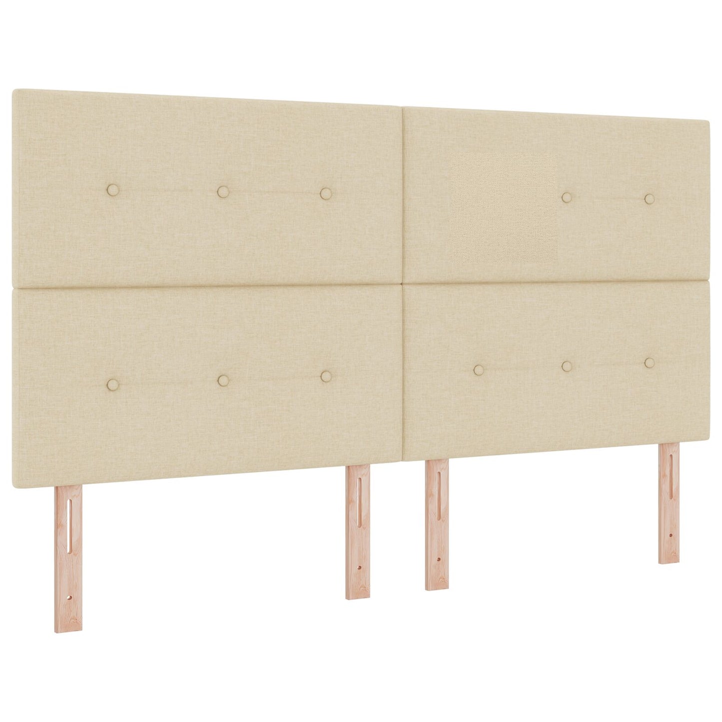 Boxspringbed Met Matras & Bank Stof Crème 180 x 200 cm Knoop tufted