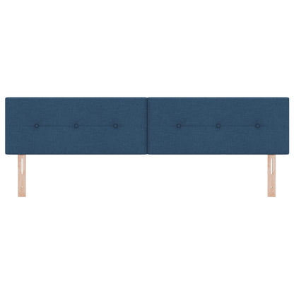 Hoofdbord Met Knopen Tufted Stof Blauw 200 cm Lage hoofdbord