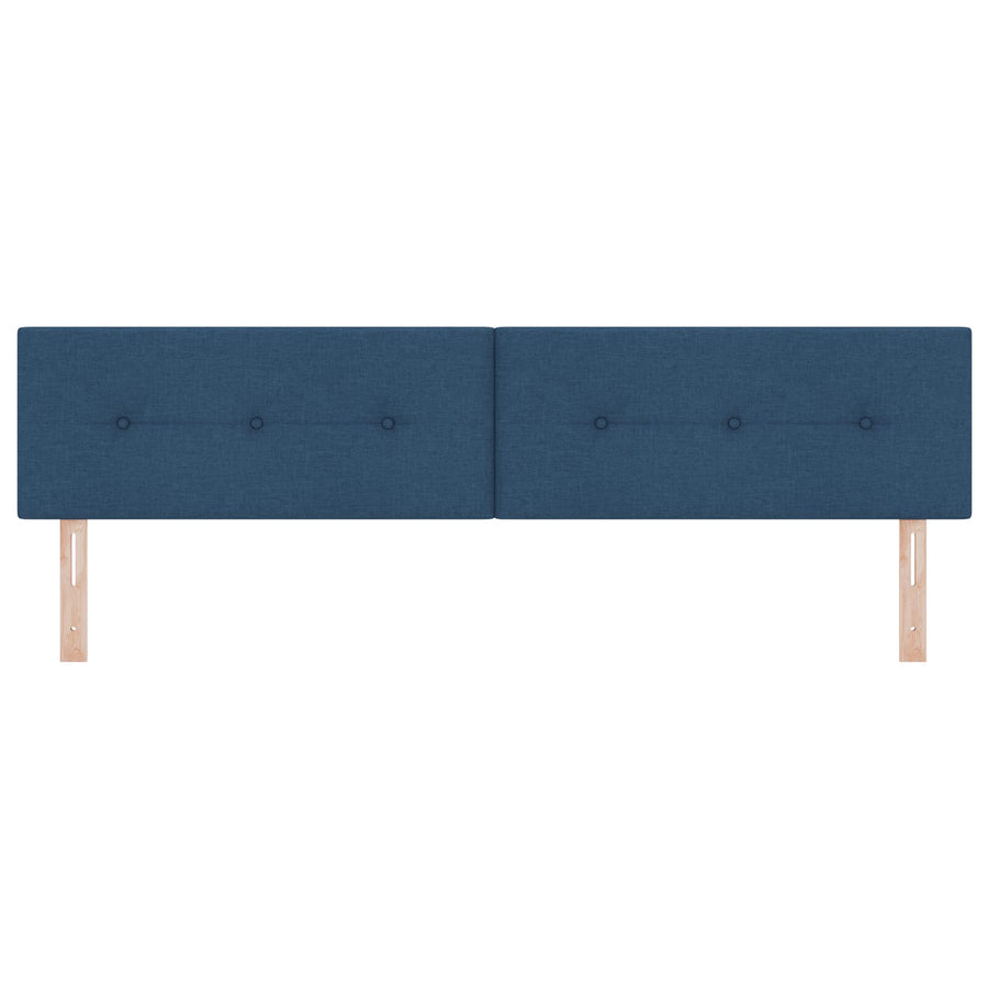 Hoofdbord Met Knopen Tufted Stof Blauw 200 cm Lage hoofdbord