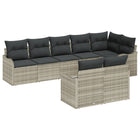 Garden Sofa Set Light Grey poly rattan