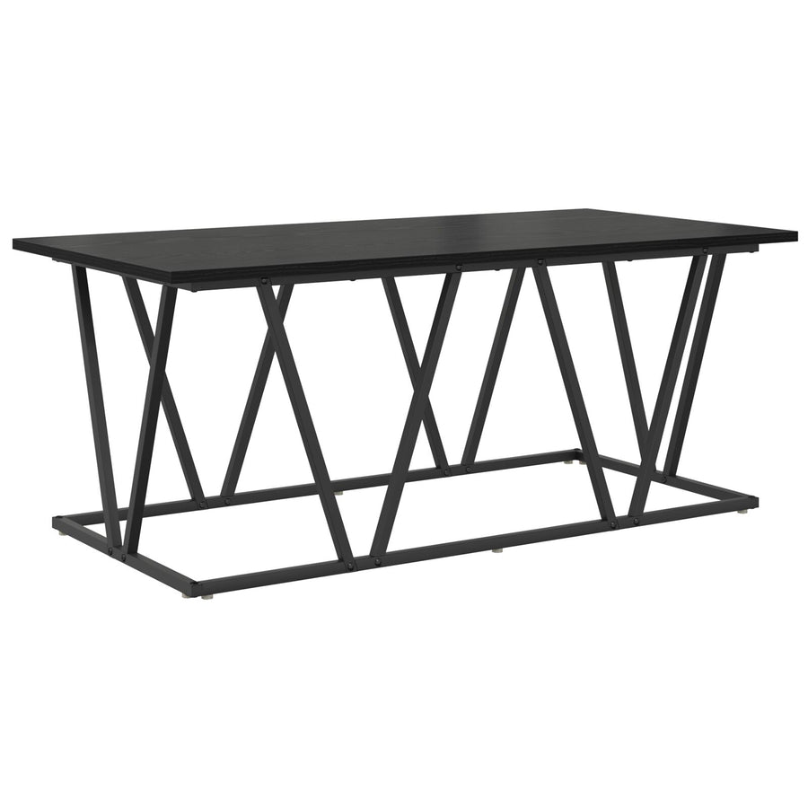 Salontafel 100X50X40 Cm Hout En Metaal Zwart eiken