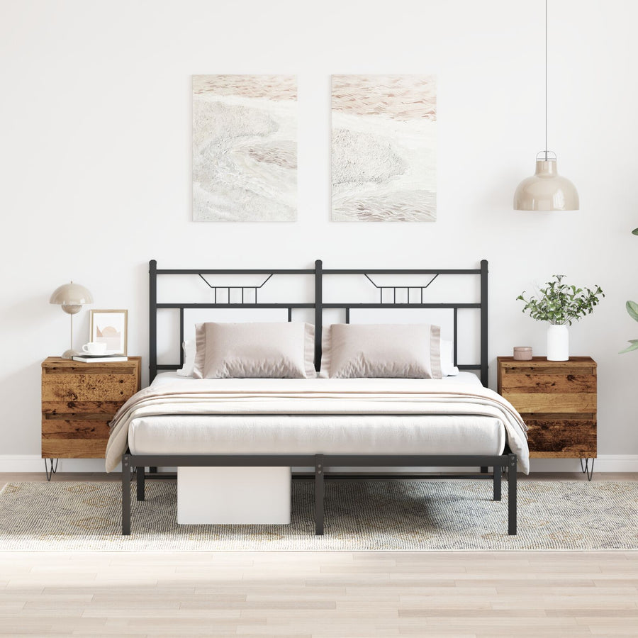 Nachtkastjes 2 Stuks Oud Hout 40X35X50 Cm Engineered Wood